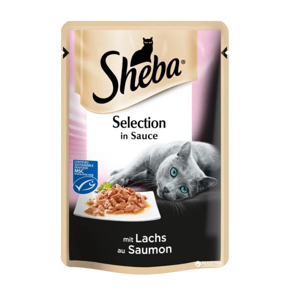 Sheba Pouch Somonlu Yetişkin Kedi Konservesi 85gr