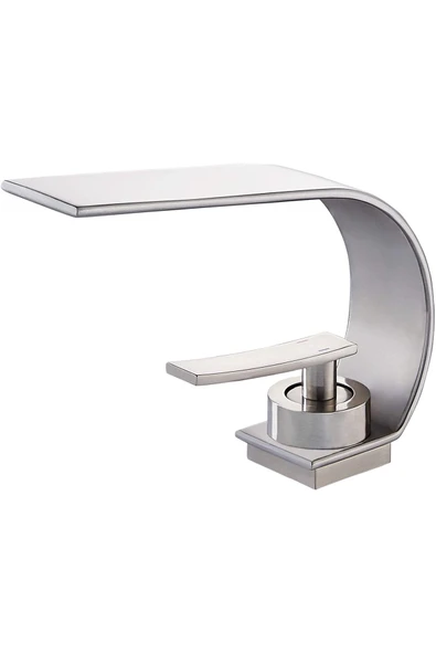 OEM Banyo Lavabo Bataryası Mat Krom Nikel Renk Şelale 7 Yıl Garantili İthal Yeni İnce Tasarım. - Resim 3