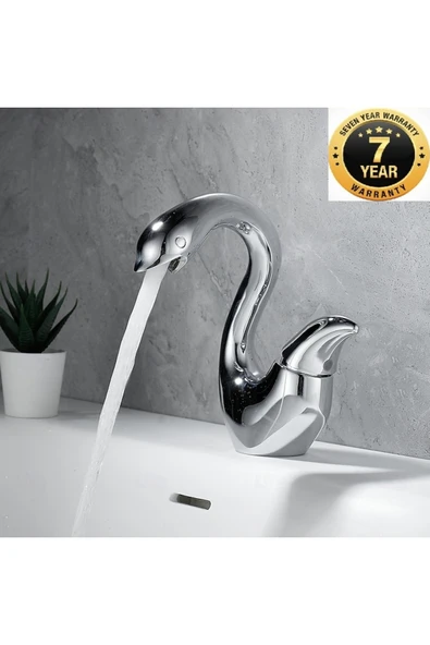 OEM Banyo Lavabo Bataryası Kuğu Model Krom Renk Yeni Ürün Ithal 7 Yıl Garantili İthal ürün görseli