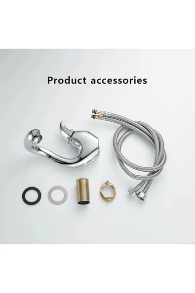 OEM Banyo Lavabo Bataryası Kuğu Model Krom Renk Yeni Ürün Ithal 7 Yıl Garantili İthal - Resim 6