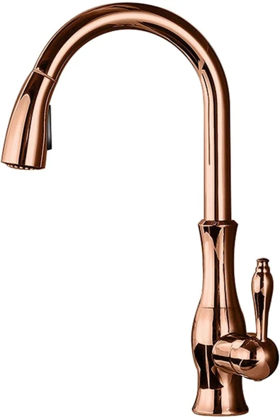 OEM Mutfak Evye Bataryası Rose Renk Tasarım Yeni Fiskiyeli Spiralli Model 7 Yıl Garantili İthal - Resim 4