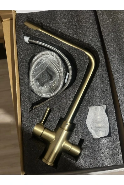 OEM Mutfak Evye Bataryası Dual Flow Arıtma Çıkışlı Mat Gold 10 Yıl Garantili Ithal - Resim 8
