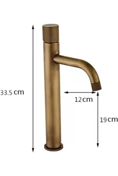 OEM Banyo Çanak Lavabo Bataryası Antik Renk Yeni Model 7 Yıl Garantili Ithal - Resim 4