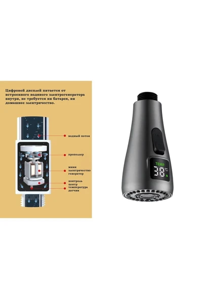 OEM Dijital Akıllı Eviye Seti Ve Bataryası Antrasit Çelik 6 Fonksiyon Full Set Ithal 7 Yıl Garanti - Resim 3