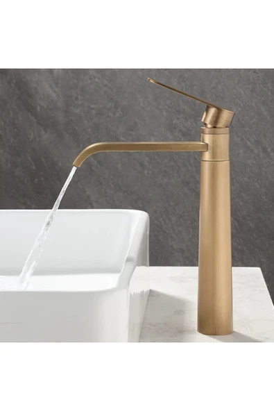 OEM Banyo Çanak Lavabo Bataryası Antik Renk Yeni Huni Göde Model Şelaleli Model 7 Yıl Garantili Ithal - Resim 3