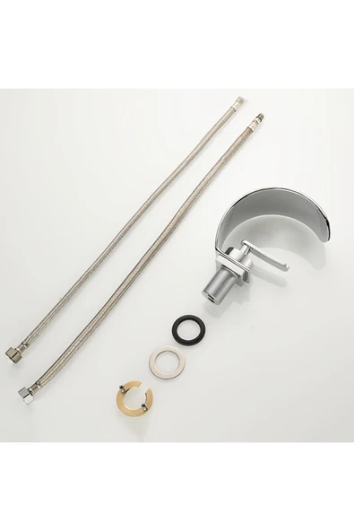 OEM Banyo Lavabo Bataryası Krom Renk Şelale 7 Yıl Garantili İthal Yeni Oval Tasarım. - Resim 8