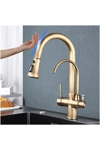 OEM Mutfak Evye Bataryası Dual Flow Smart Dokunmatik Spiralli Fiskiyeli Antik 7 Yıl Garantili İthal - Resim 2