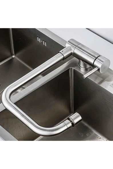 OEM Mutfak Pencere Önü Katlanır Evye Bataryası Mat Siyah İthal Yeni 7 Yıl Garantili - 6