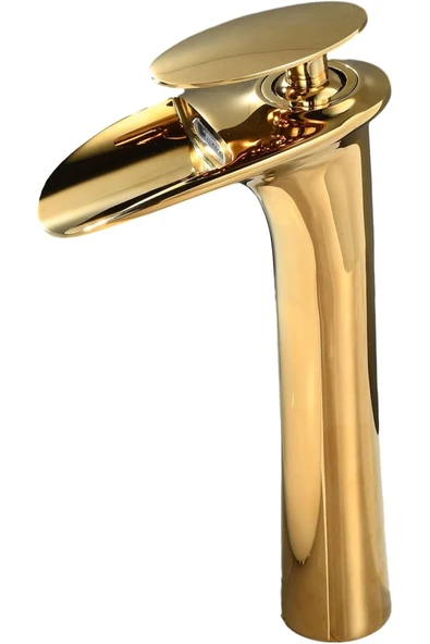 OEM Banyo Çanak Lavabo Bataryası Altın Dore Gold Renk Yeni Şelale Model 7 Yıl Garantili Ithal - Resim 7