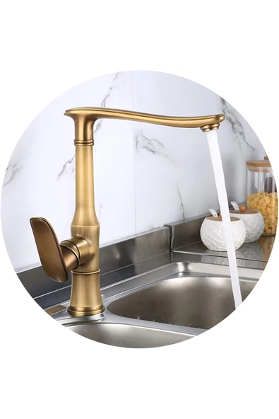 OEM Mutfak Eviye Bataryası Antik Renk Rustik Model İthal 7 Yıl Garantili - Resim 5