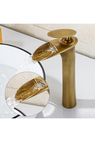 OEM Banyo Çanak Lavabo Bataryası Antik Şelale Renk Yeni Model 7 Yıl Garantili Ithal - Resim 2