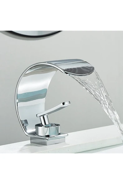 OEM Banyo Lavabo Bataryası Krom Renk Şelale 7 Yıl Garantili İthal Yeni Oval Tasarım. ürün görseli
