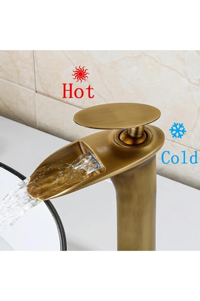 OEM Banyo Çanak Lavabo Bataryası Antik Şelale Renk Yeni Model 7 Yıl Garantili Ithal - Resim 6