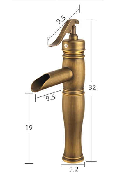 OEM Banyo Çanak Lavabo Bataryası Antik Şelale Renk Yeni Model 7 Yıl Garantili Ithal - Resim 4