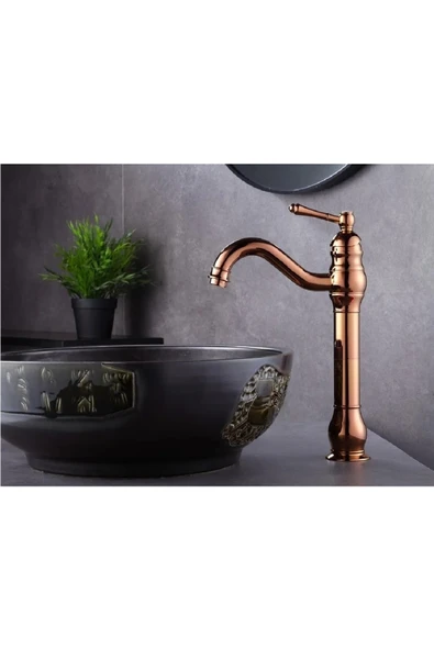 OEM Banyo Çanak Lavabo Bataryası Rose Renk Yeni Şelale Model 7 Yıl Garantili Ithal - Resim 2