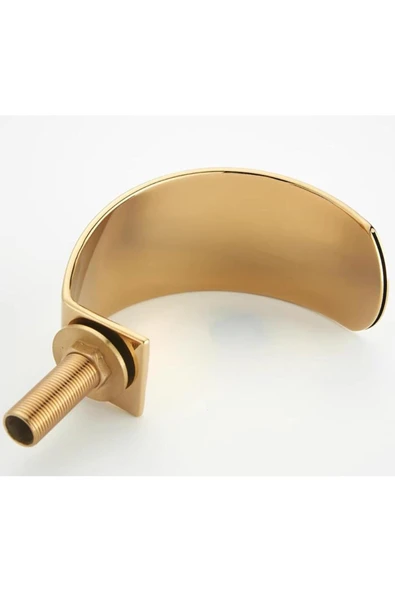 OEM Banyo Lavabo Küvet Jakuzi Bataryası Ankastre Gold Altın Dore Oval Yeni Şelale 7 Yıl Garantili - Resim 5