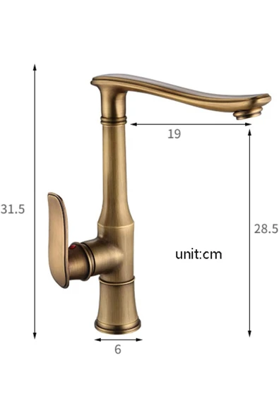 OEM Mutfak Eviye Bataryası Antik Renk Rustik Model İthal 7 Yıl Garantili - Resim 3
