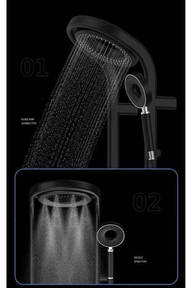 OEM Dijital Led Ekran Ve Termostatlı Robot Duş Seti Lüx Şelale Yağmur Duş Sistemi 7 Yıl Garantili İthal - Resim 7