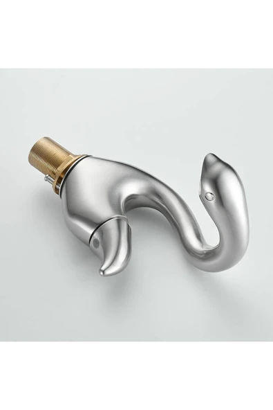 OEM Banyo Lavabo Bataryası Kuğu Model Mat Krom Nikel Renk Yeni Ürün Ithal 7 Yıl Garantili İthal - Resim 4