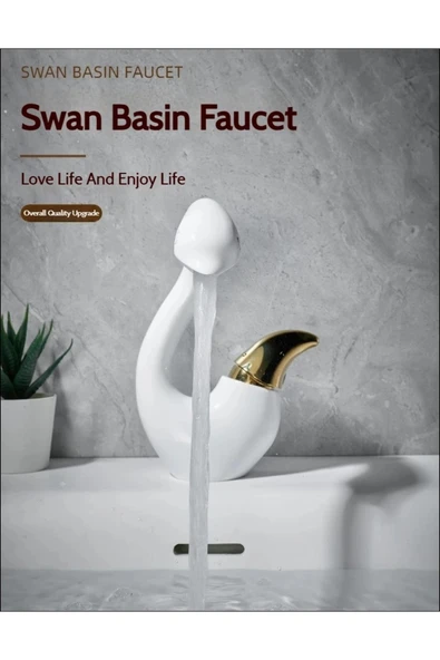 OEM Banyo Lavabo Bataryası Kuğu Model Beyaz Renk Yeni Ürün Ithal 7 Yıl Garantili İthal - Resim 6