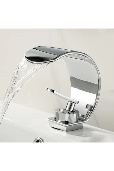 OEM Banyo Lavabo Bataryası Krom Renk Şelale 7 Yıl Garantili İthal Yeni Oval Tasarım. - Resim 6