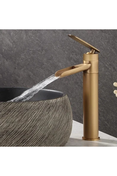 OEM Banyo Çanak Lavabo Bataryası Antik Renk Şelale Yeni Model 7 Yıl Garantili Ithal - Resim 5