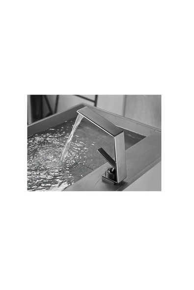 OEM Banyo Lavabo Bataryası Antrasit Gri Şelale Yeni Model 5 Yıl Garantili ürün görseli