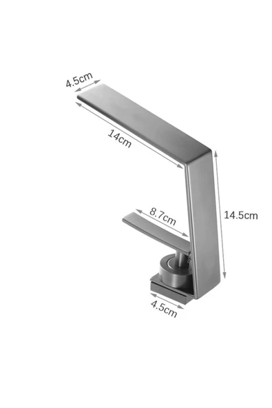 OEM Banyo Lavabo Bataryası Antrasit Gri Şelale Yeni Model 5 Yıl Garantili - Resim 5