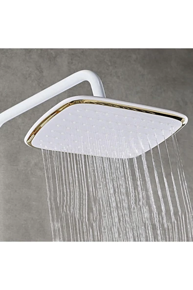 OEM Banyo Bataryası Duş Seti Beyaz Gold Altın Dore Özel Seri Yeni Model 7 Yıl Garantili İthal - Resim 6