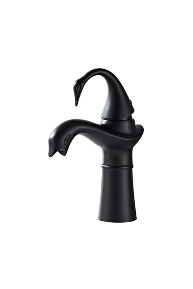 OEM Banyo Lavabo Bataryası Kuğu Model Mat Siyah Renk Yeni Ürün Ithal 7 Yıl Garantili İthal - Resim 3