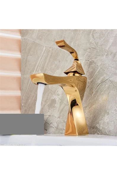 OEM Banyo Lavabo Bataryası Gold Altın Dore Renk 7 Yıl Garantili İthal Yeni Tasarım. - Resim 2