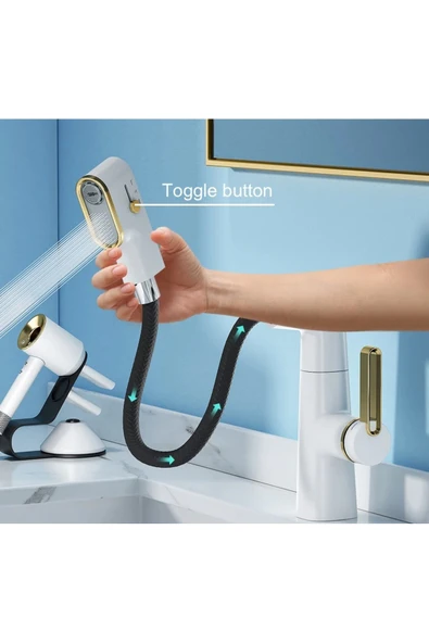 OEM Akıllı Dijital Sıcaklık Led Ekran Banyo Lavabo Bataryası Asansörlü 4 Fonksiyonlu İthal 7 Yıl Garanti - 6