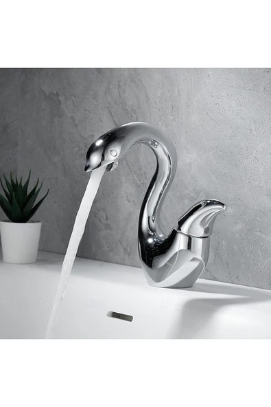 OEM Banyo Lavabo Bataryası Kuğu Model Krom Renk Yeni Ürün Ithal 7 Yıl Garantili İthal - Resim 2