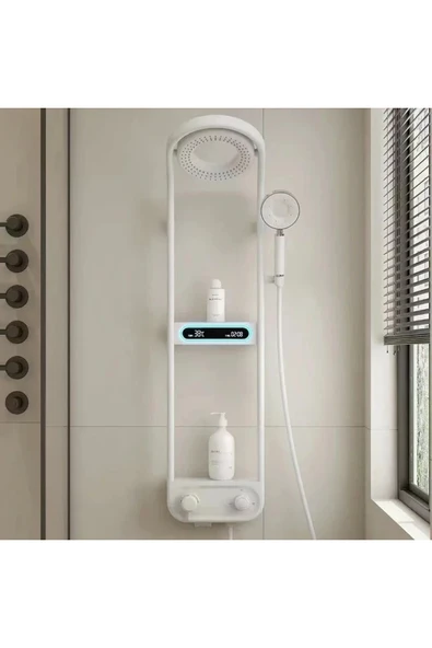 OEM Dijital Led Ekran Ve Termostatlı Robot Duş Seti Lüx Şelale Yağmur Duş Sistemi 7 Yıl Garantili İthal - 8