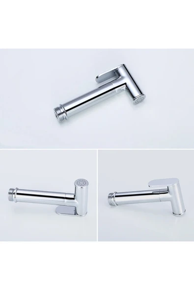 OEM Banyo Bide Basınçlı Püskürtücü Taharet Musluğu Klozet Hortumu Krom Renk İthal 7 Yıl Garantili - Resim 3
