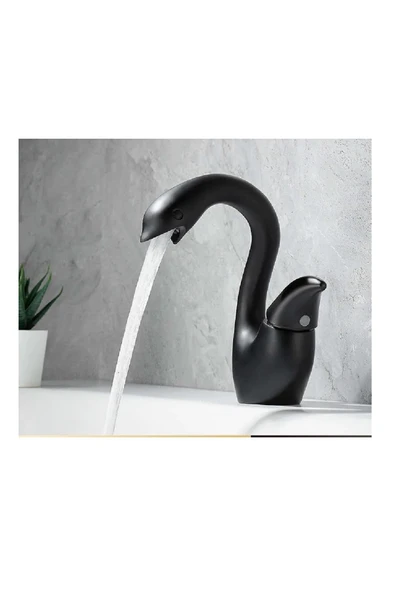 OEM Banyo Lavabo Bataryası Kuğu 2025 Mat Siyah Renk Yeni Ürün Ithal 7 Yıl Garantili İthal - Resim 8