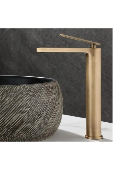 OEM Banyo Çanak Lavabo Bataryası Antik Renk Yeni Tasarım Şelale Model 7 Yıl Garantili Ithal - Resim 2