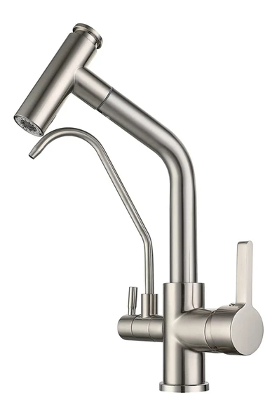 OEM Mutfak Evye Bataryası Dual Flow Su Arıtma Çıkışlı Spiralli 2 Akış Modlu 7 Yıl Garantili Ithal Nikel - Resim 6