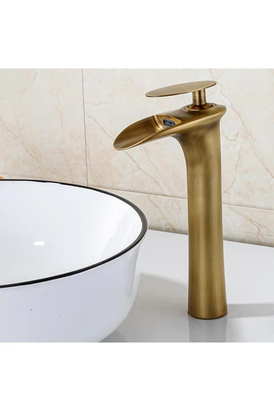 OEM Banyo Çanak Lavabo Bataryası Antik Şelale Renk Yeni Model 7 Yıl Garantili Ithal - Resim 3