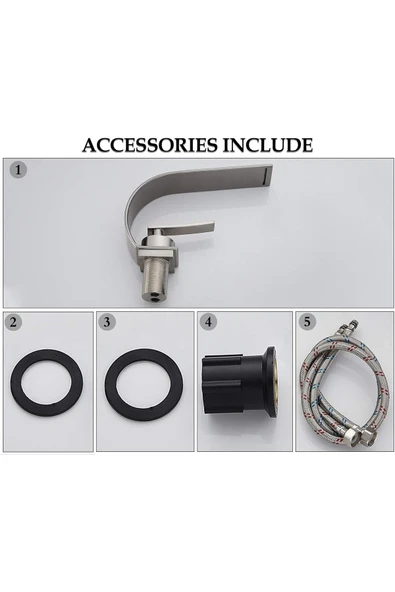 OEM Banyo Lavabo Bataryası Mat Krom Nikel Renk Şelale 7 Yıl Garantili İthal Yeni İnce Tasarım. - Resim 6