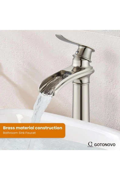 OEM Banyo Çanak Lavabo Bataryası Mat Krom Nikel Renk Yeni Tasarım 7 Yıl Garantili Ithal - Resim 8