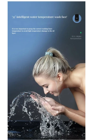 OEM Akıllı Dijital Sıcaklık Led Ekran Banyo Çanak Lavabo Bataryası Mat Siyah İthal 7 Yıl Garantili - Resim 6