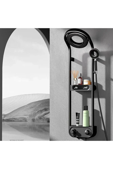 OEM Dijital Led Ekran Ve Termostatlı Robot Duş Seti Lüx Şelale Yağmur Duş Sistemi 7 Yıl Garantili İthal - Resim 2