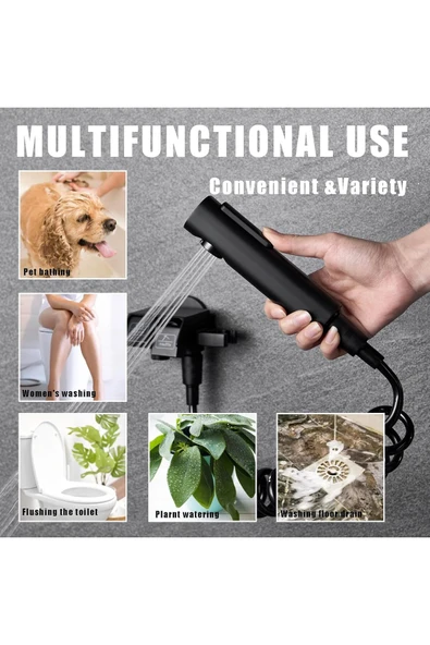 OEM Banyo Bide Basınçlı Püskürtücü Taharet Musluğu Klozet Hortumu - Resim 3