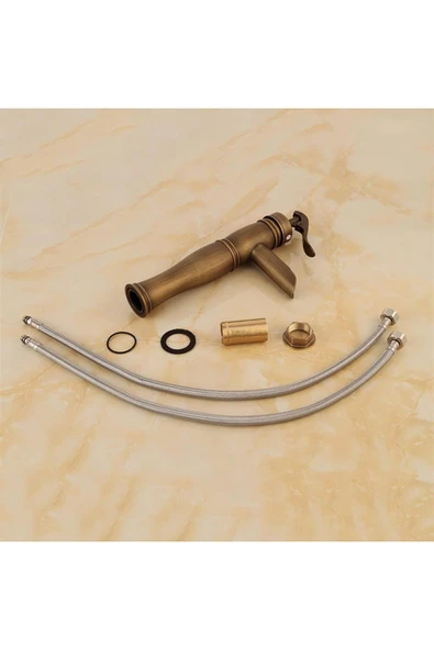 OEM Banyo Çanak Lavabo Bataryası Antik Şelale Renk Yeni Model 7 Yıl Garantili Ithal - Resim 2