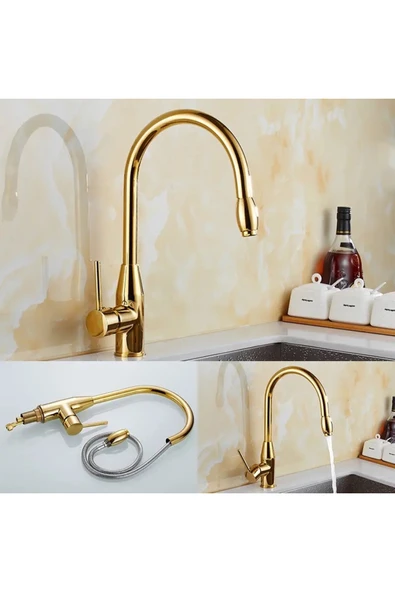 OEM Mutfak Evye Bataryası Gold Tasarım Fiskiyeli Yeni Model 5 Yıl Garantili - Resim 2