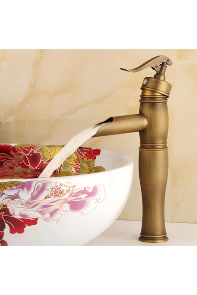OEM Banyo Çanak Lavabo Bataryası Antik Şelale Renk Yeni Model 7 Yıl Garantili Ithal ürün görseli