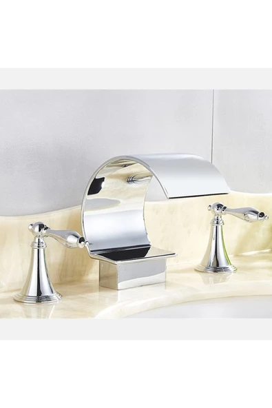 OEM Banyo Lavabo Küvet Jakuzi Bataryası Ankastre Krom Renk Yeni Şelale 7 Yıl Garantili - Resim 3