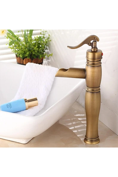 OEM Banyo Çanak Lavabo Bataryası Antik Şelale Renk Yeni Model 7 Yıl Garantili Ithal - Resim 3