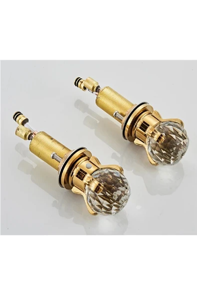 OEM Banyo Lavabo Küvet Jakuzi Bataryası Ankastre Gold Renk Yeni Taşlı Model Şelale 7 Yıl Garanti - Resim 4